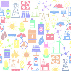 energy seamless pattern background icon.