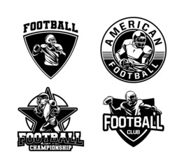 american football badge logo collection