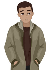 Teen Boy Self Critical Illustration