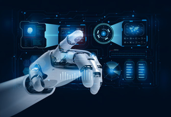 Robotic hand with graphic display