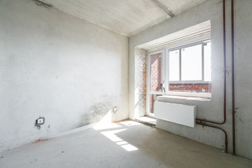 interior of the apartment without decoration