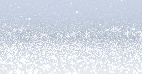 Winter Snow, White Background