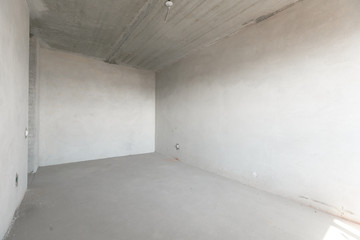 interior of the apartment without decoration