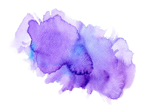 abstract watercolor background.splash color purple on paper.
