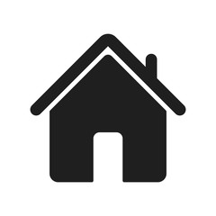 Home icon flat vector black shape design illustration
