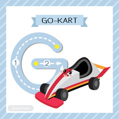 Letter G uppercase tracing. Go-Kart