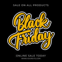 black friday sale hand lettering banner