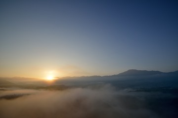 苗木城後からの日の出