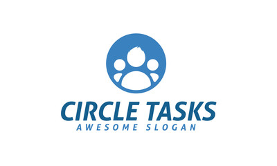Circle Tasks logo template