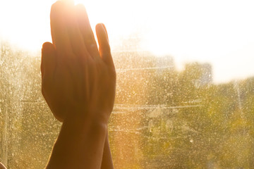 Close up of prayer hands