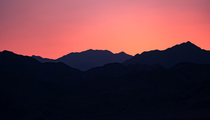 Sunset in the mountains, Egypt, Dahab