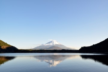 精進湖から富士山