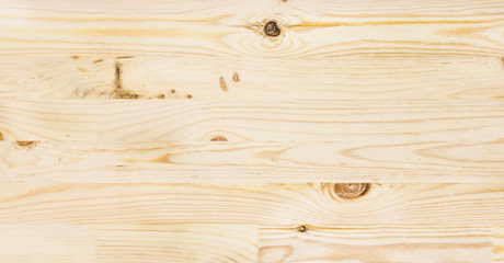 smooth board with black knots, wooden background or blank