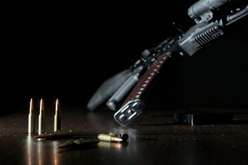 Kalashnikov assault rifle ax 74 with a 5.45 cartridge
