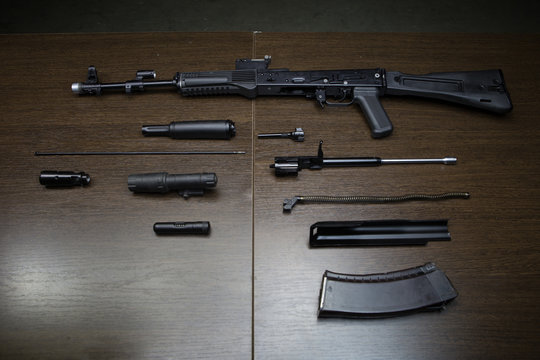 Kalashnikov assault rifle ax 74 with a 5.45 cartridge