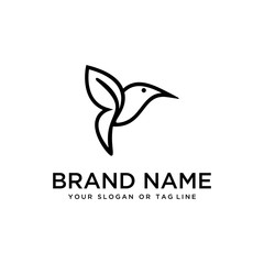 Obraz premium bird design logo vector white background template