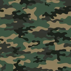 Fotobehang Militair patroon Naadloos vectorcamouflagepatroon om af te drukken.