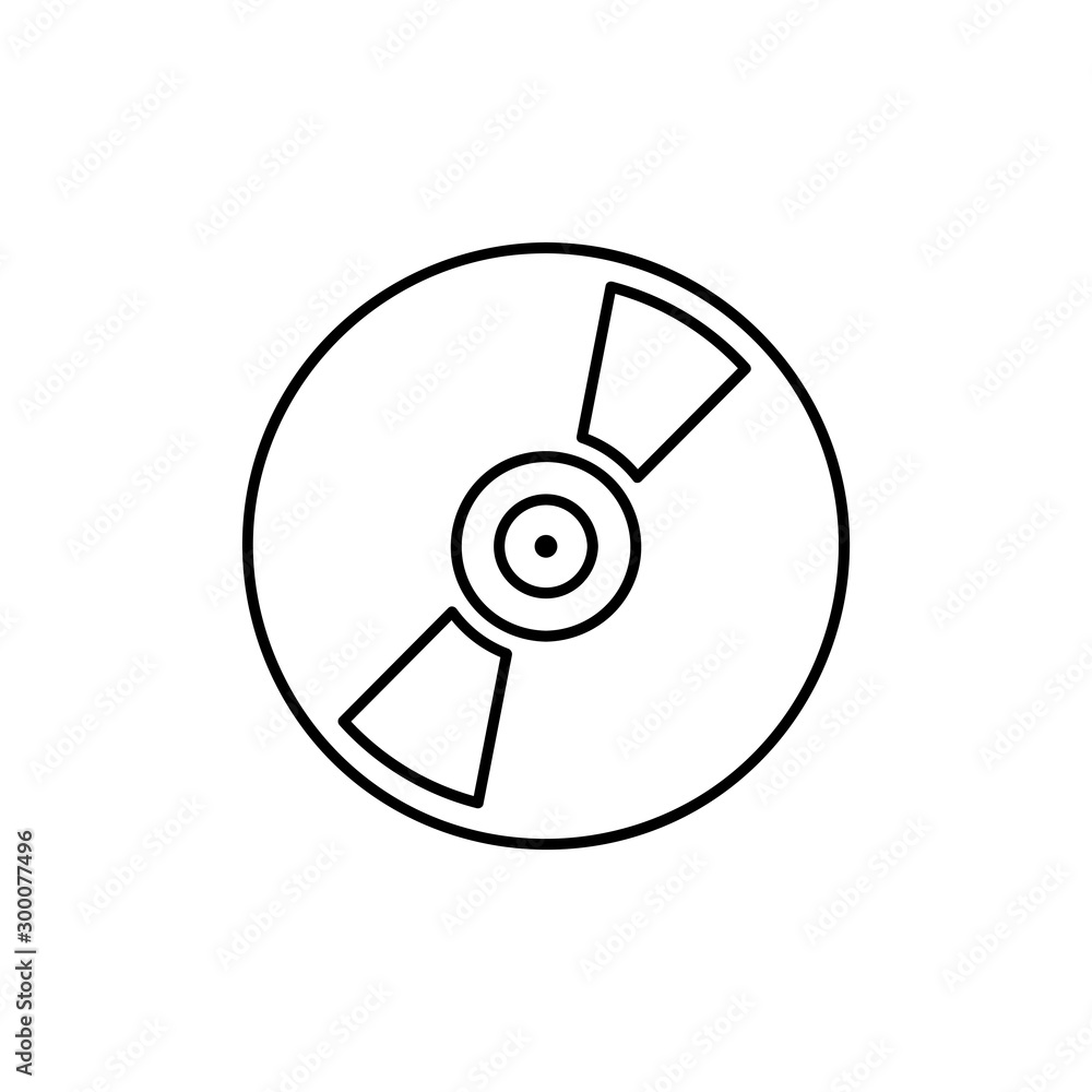 Poster flat line cd disk icon. logo element illustration. cd disk design. vector eps 10. can be used in web