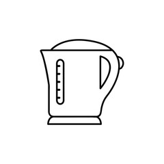 Electric kettle line icon. linear style sign for mobile concept and web design. Coffee pot, teapot outline vector icon. Symbol, logo illustration. Vector graphics