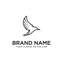 bird design logo vector white background template