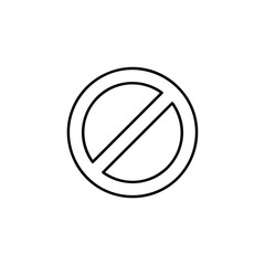 prohibition sign on white background. prohibition sign.