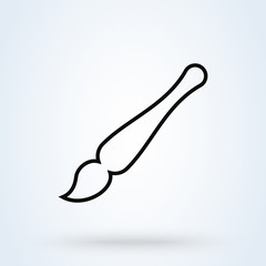 Brush paint Simple. Outline modern icon design illustration.