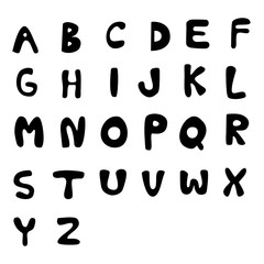 Hand Drawn Alphabets Fonts vector.