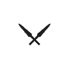 Obraz premium Spear logo design vector template