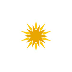 Sun icon logo design vector template