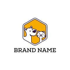 creative logo design Dog and Cat vector template