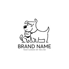 creative logo design Dog and Cat vector template