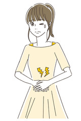 お腹が痛い　女性