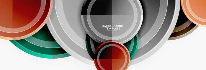 Colorful glossy circles background