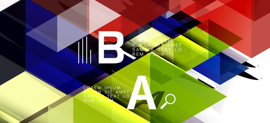 Abstract concept triangle graphic element. Technology background. Banner, poster template