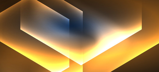 Neon shiny color lines background. Abstract colorful web template Geometric modern technology concept.