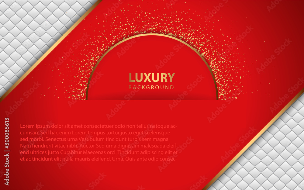 Aufkleber abstract red paper shapes overlapping background. modern and luxury style concept vector design temp