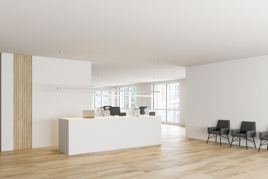 Reception and lounge area in modern office