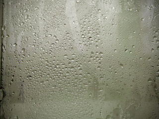 Naklejka premium Frozen glass. Water drops