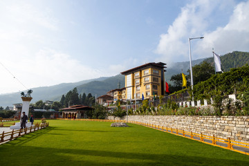 Obraz premium National memorial chorten in Thimphu Bhutan