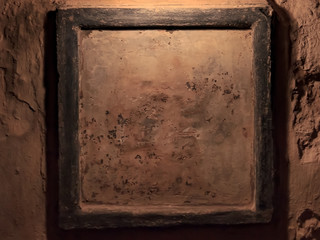 Old picture frame on wall to put your own pictures in.