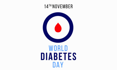 Vector illustration on the theme of Diabetes day on November 14th.