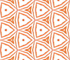 Orange summer seamless pattern. Hand drawn waterco