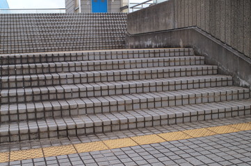 Tiled staircase in a japanese station
