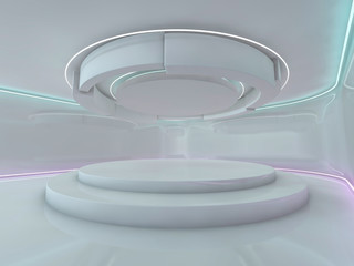 Abstract modern architecture background. 3D