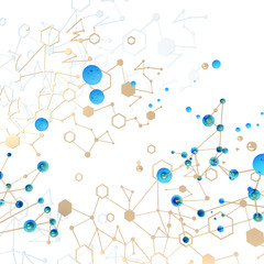 Abstract Techno Background with Science Design Elements