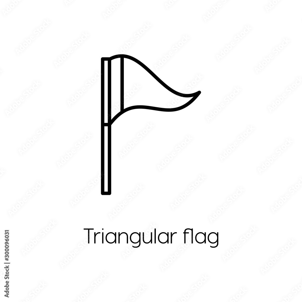 Poster triangular flag icon vector sign symbol. flag vector.