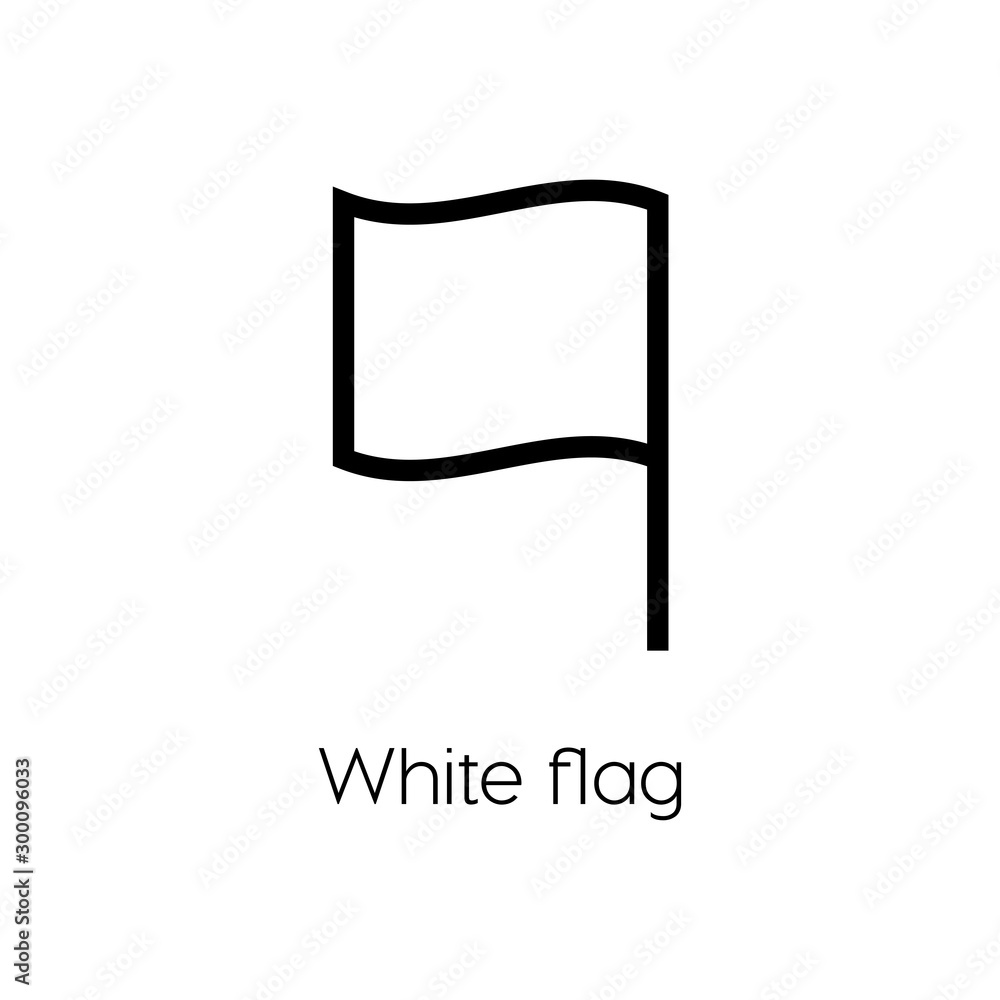 Poster white flag icon vector sign symbol. flag vector..
