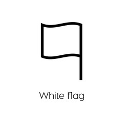 White flag  icon vector sign symbol. Flag vector..