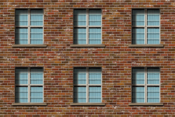 building house front with windows