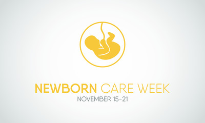 Vector illustration on the theme of Newborn care week on November 15 to 21.
